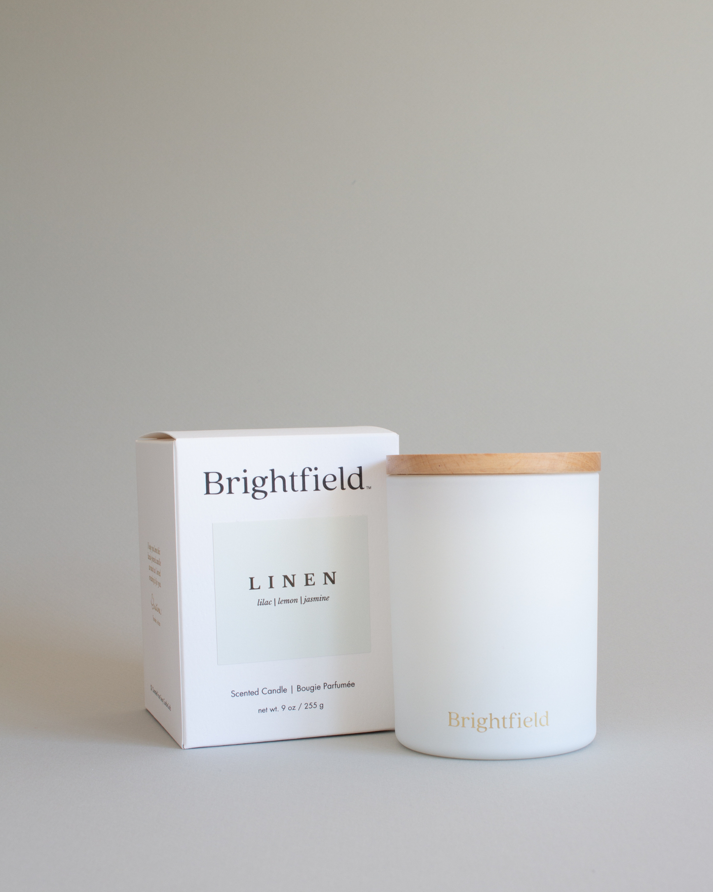 Linen Non-Toxic Sustainable Coconut Soy Candle Wood Wick