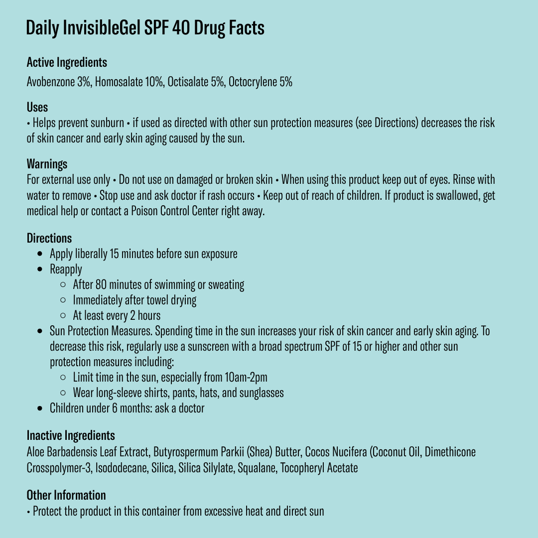 Bask SPF 40 Daily Invisible Gel Sunscreen