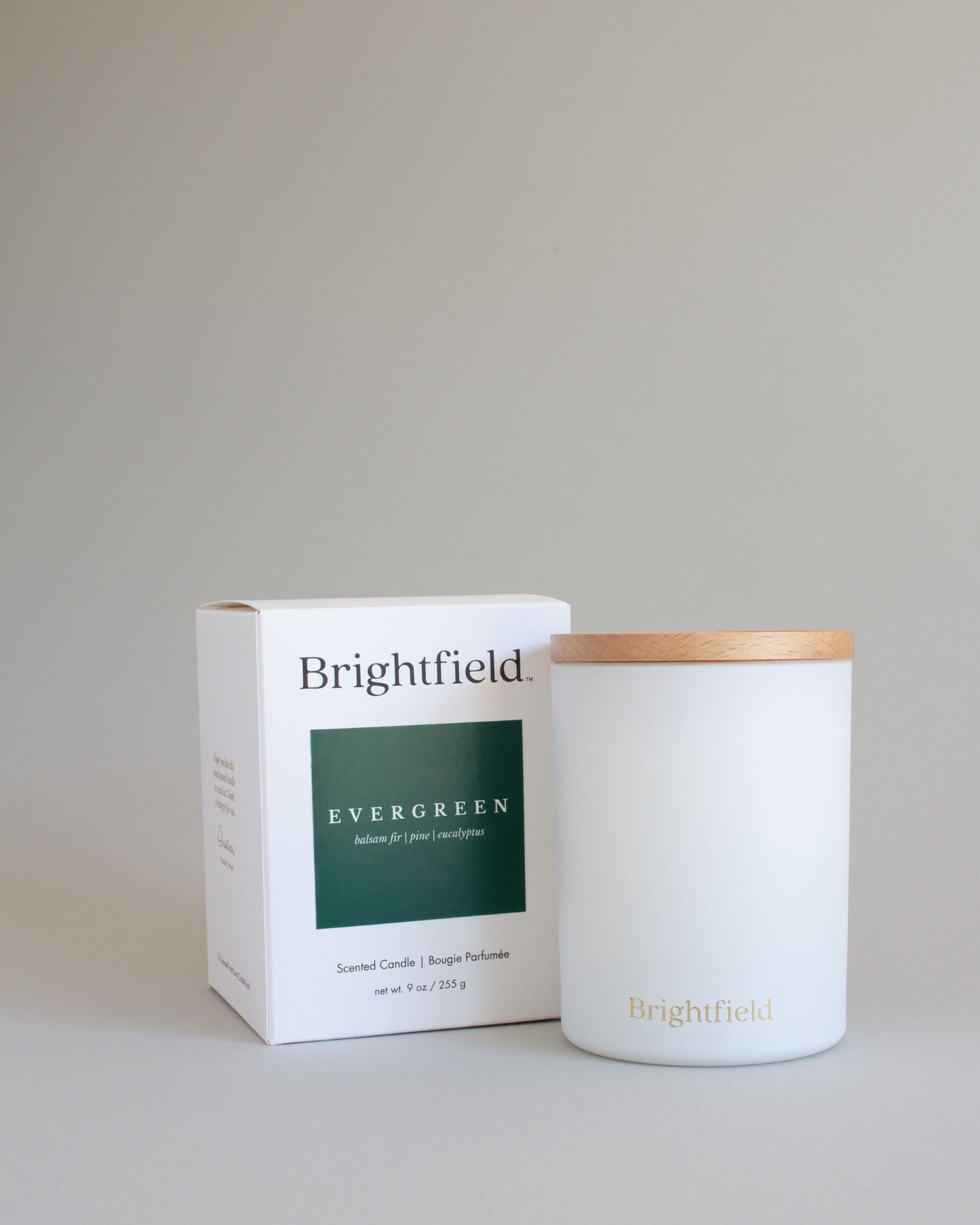 Evergreen Sustainable Coconut Soy Candle with Wooden Wick