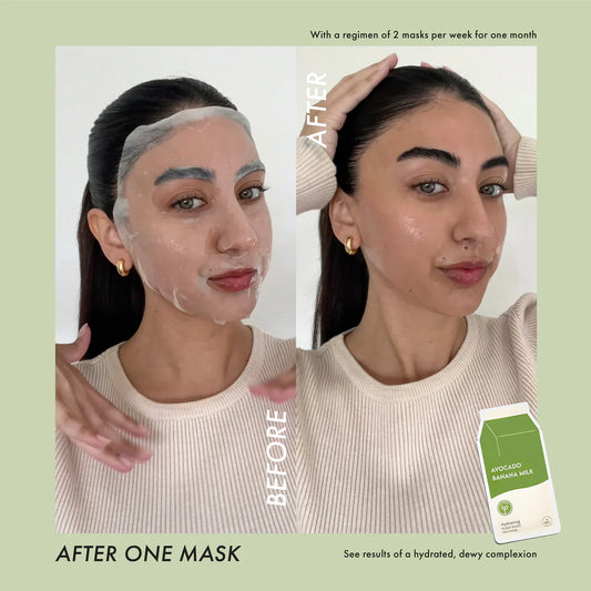 Avocado Banana Milk Sheet Mask