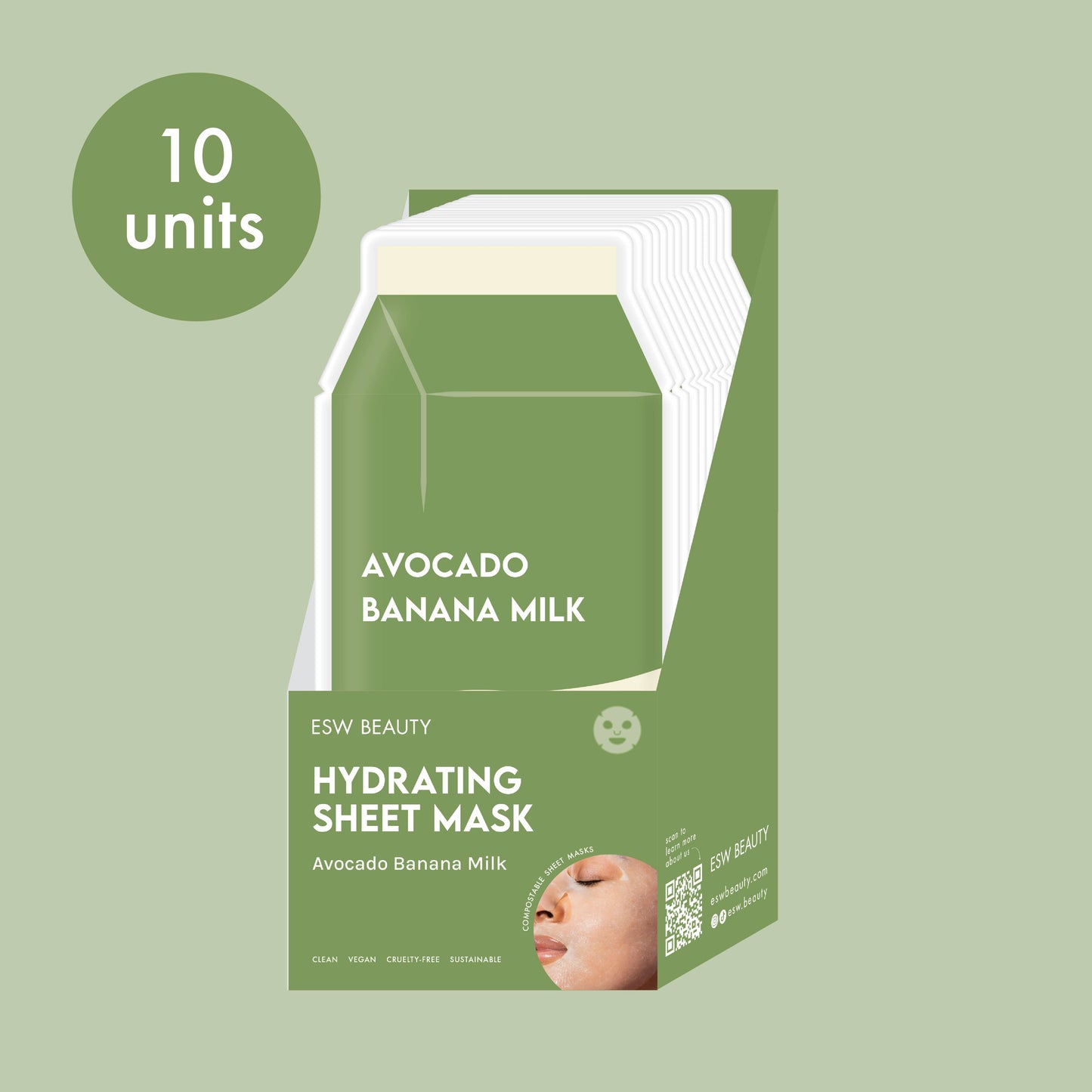 Avocado Banana Milk Sheet Mask