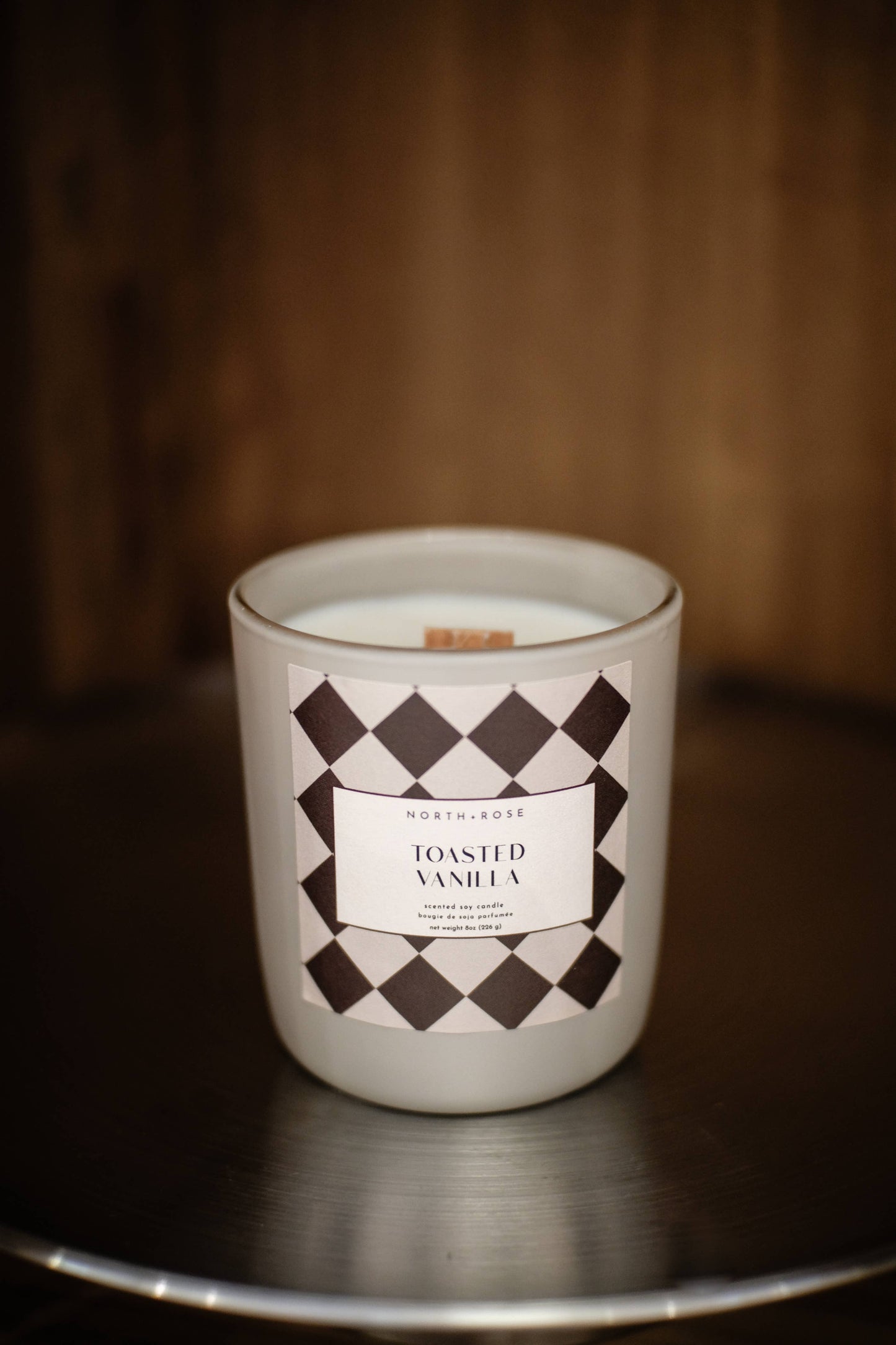 Toasted Vanilla 8oz Wood Wick Candle