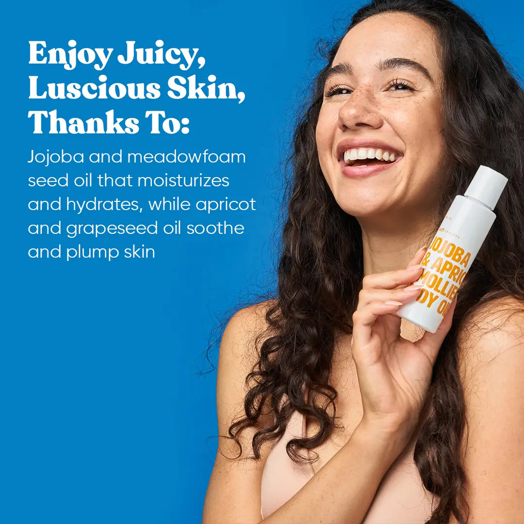 Jojoba & Apricot Emollient Body Oil - Treats Dry Skin