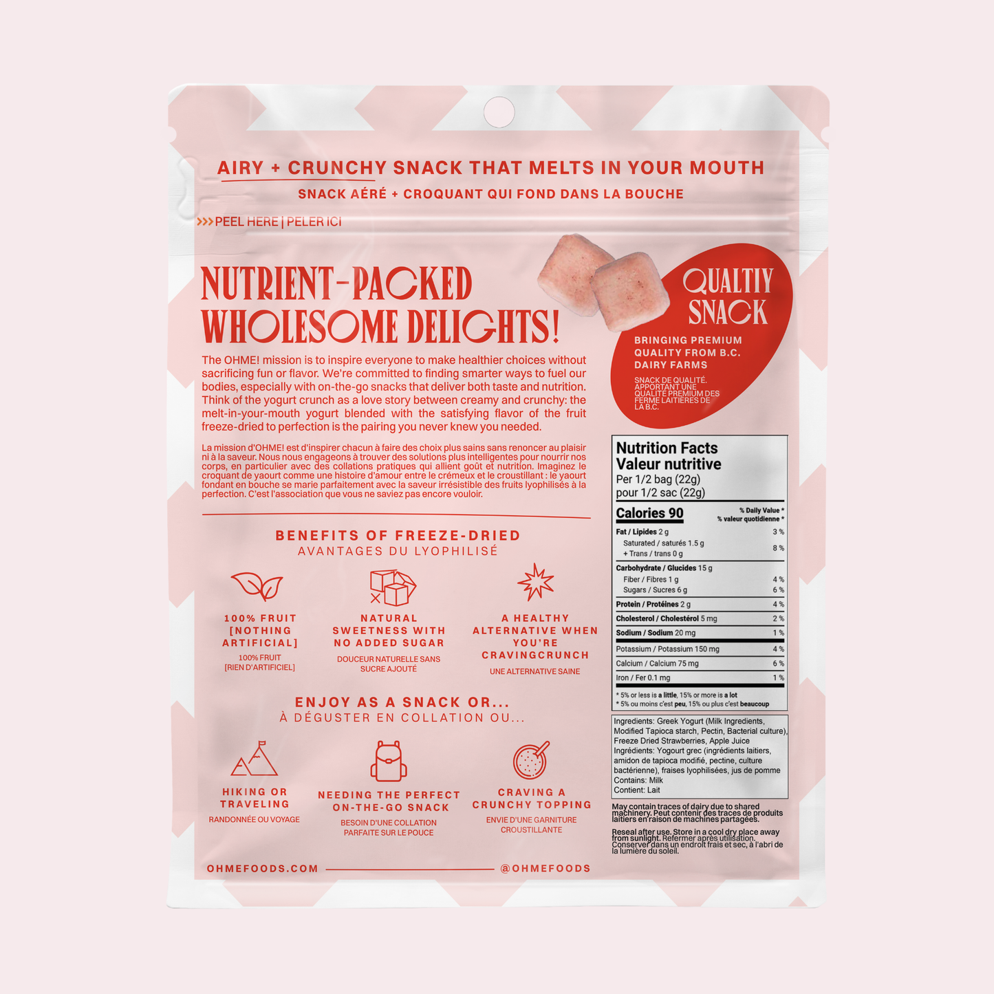 Freeze-Dried Strawberry Yogurt Crunch