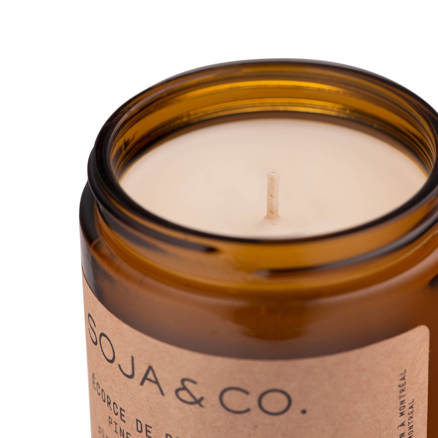 Soy Wax Candle | White Musk + Praline: 8oz - Wood Wick