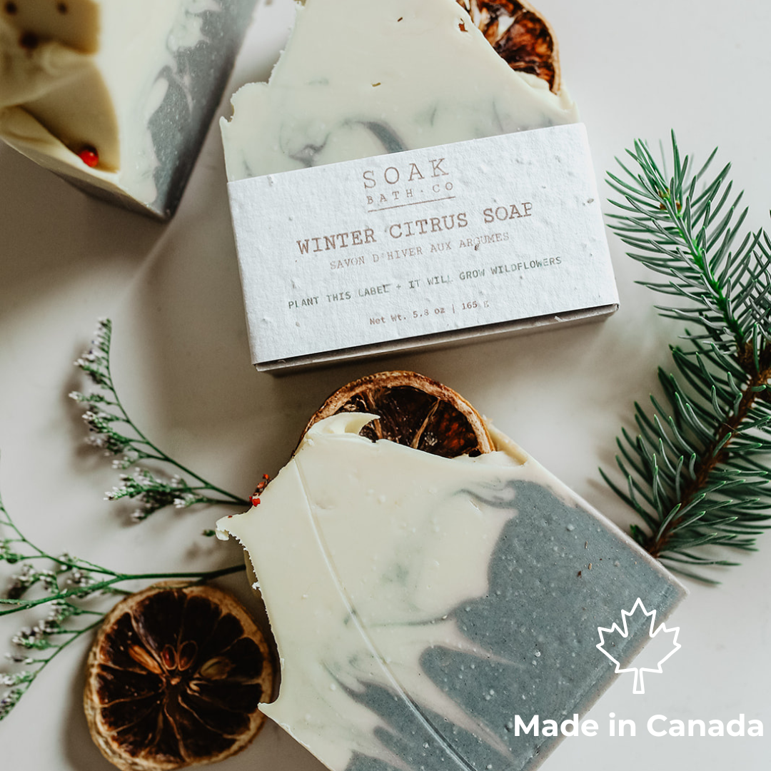 Winter Citrus Soap Bar: Holiday Collection - Canadian Made