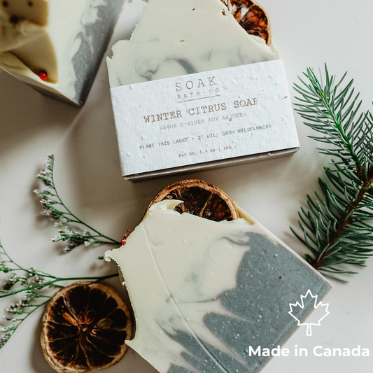 Winter Citrus Soap Bar: Holiday Collection - Canadian Made