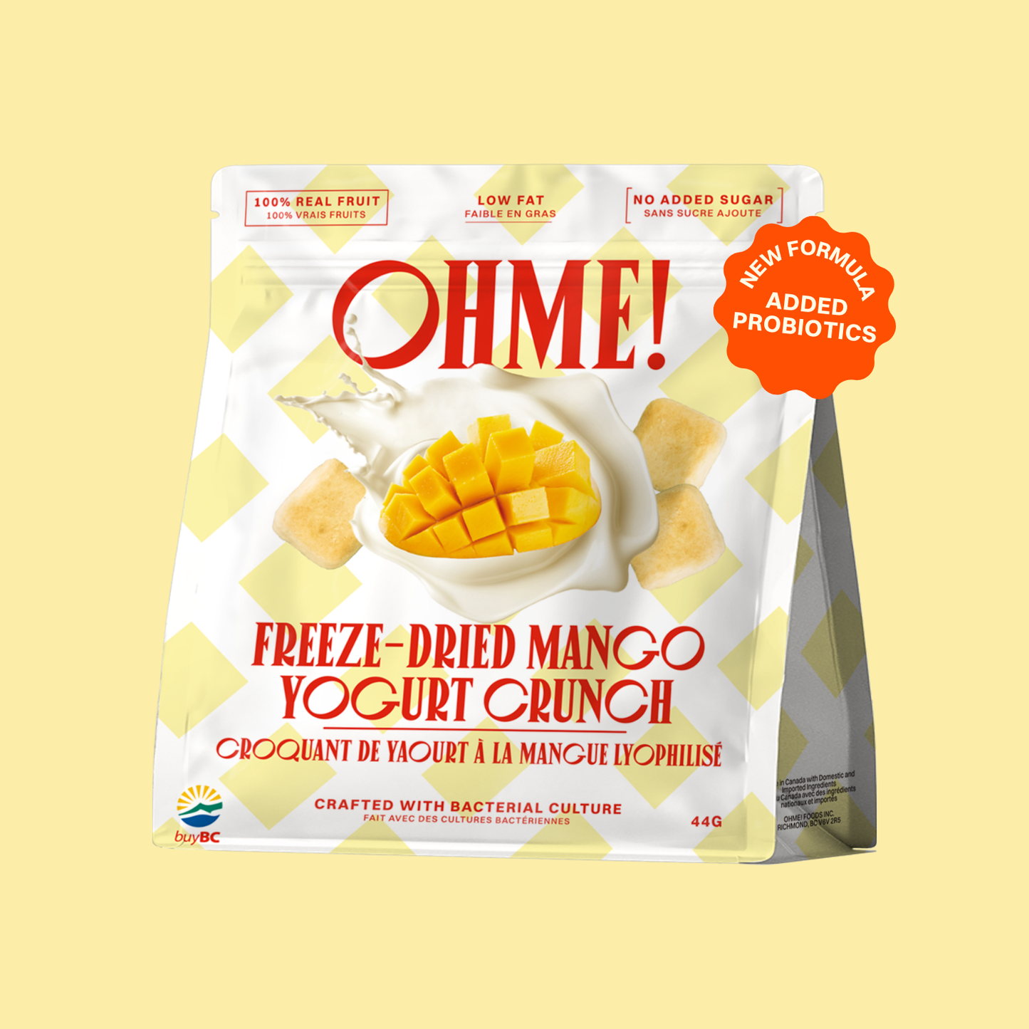 *ADDED PROBIOTICS * Freeze Dried Mango Yogurt Crunch