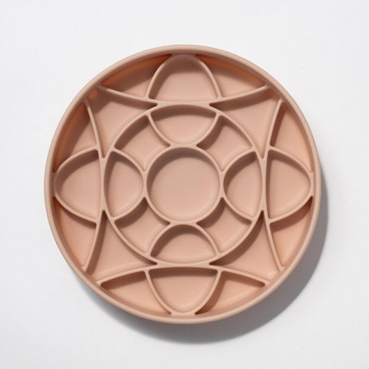 Circulo slow feeder bowl - rose water