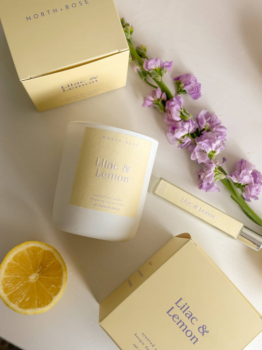 Lemon & Lilac - Wood Wick Candle