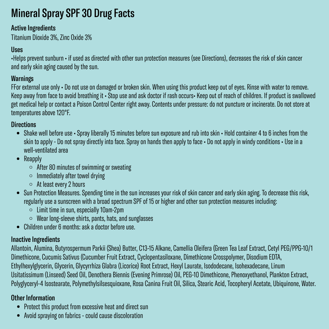 Bask SPF 30 Mineral Non-Aerosol Spray