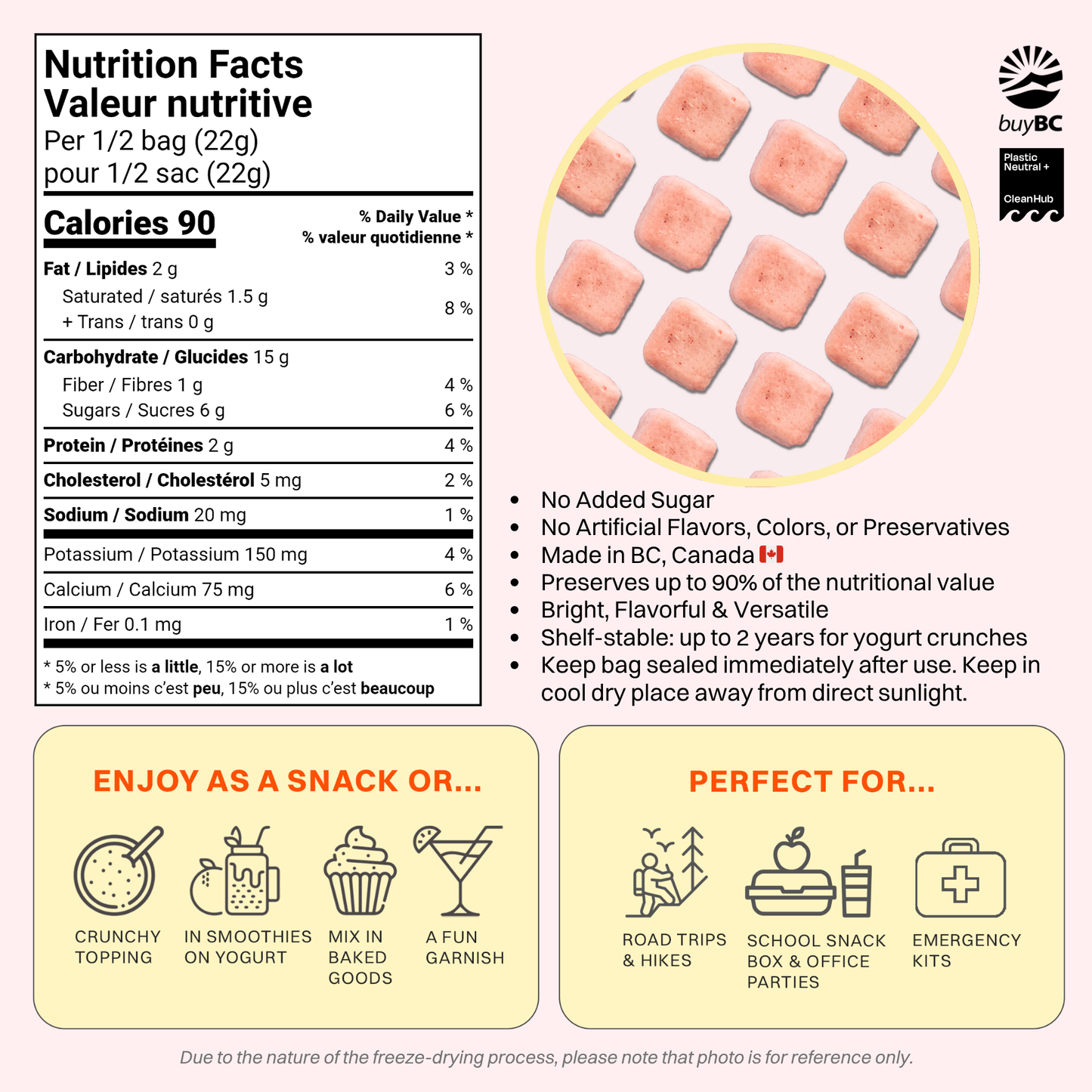 Freeze-Dried Strawberry Yogurt Crunch