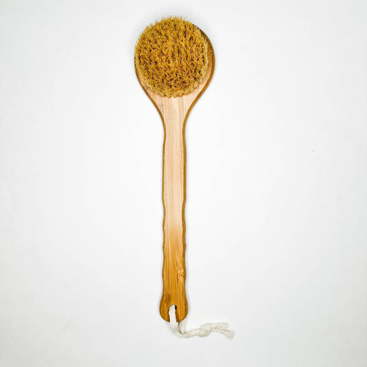 Long Handle Bamboo Dry Body Brush | Natural Sisal Bristles