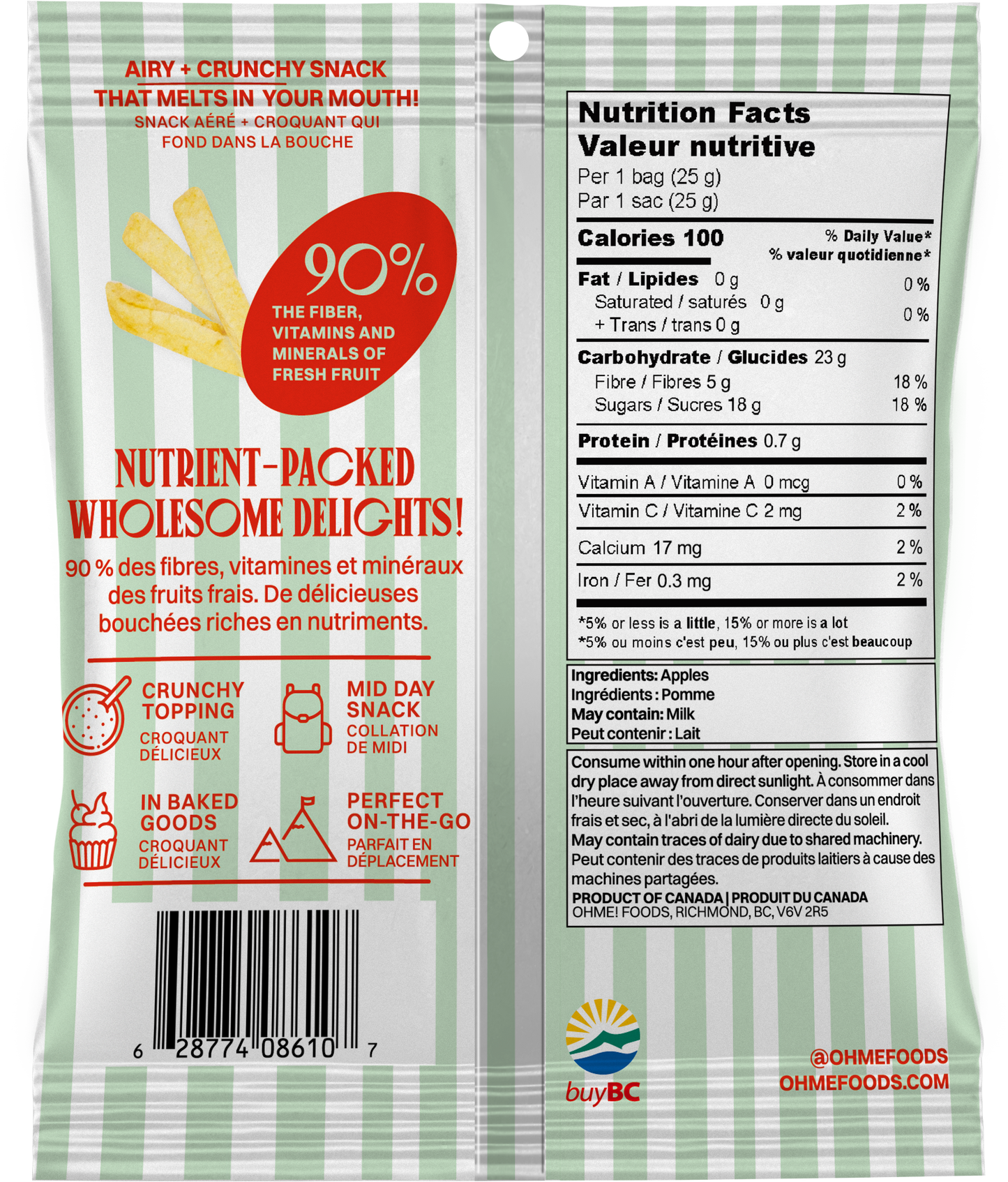 * NEW* Apple Fries (Snack Size)