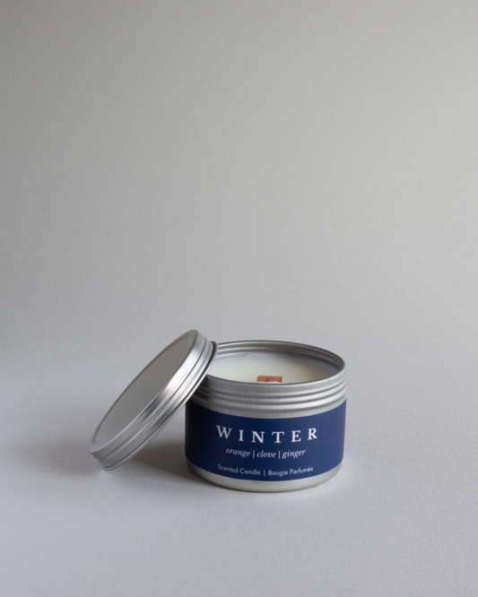 Winter Mini Candle Orange Clove Stocking Stuffer Candle