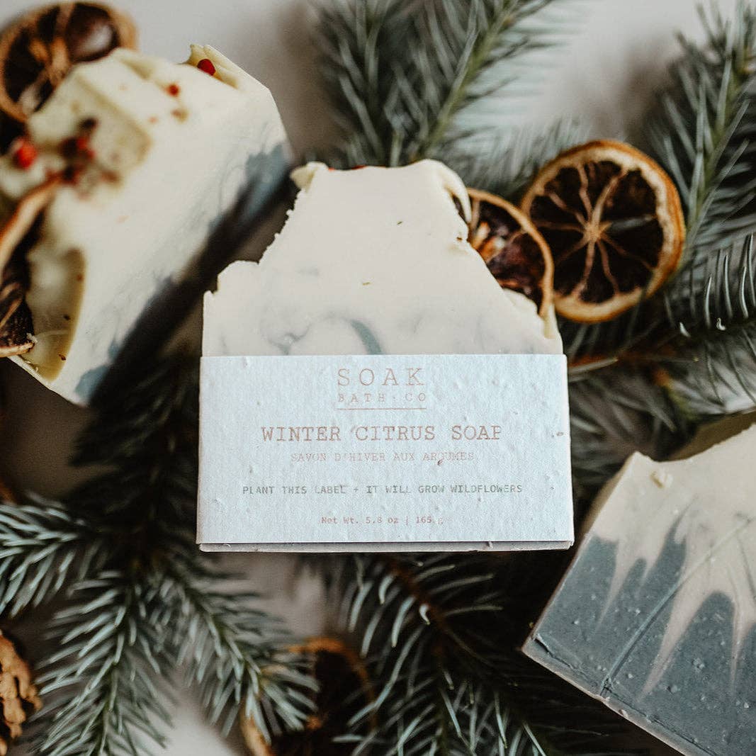Winter Citrus Soap Bar: Holiday Collection - Canadian Made