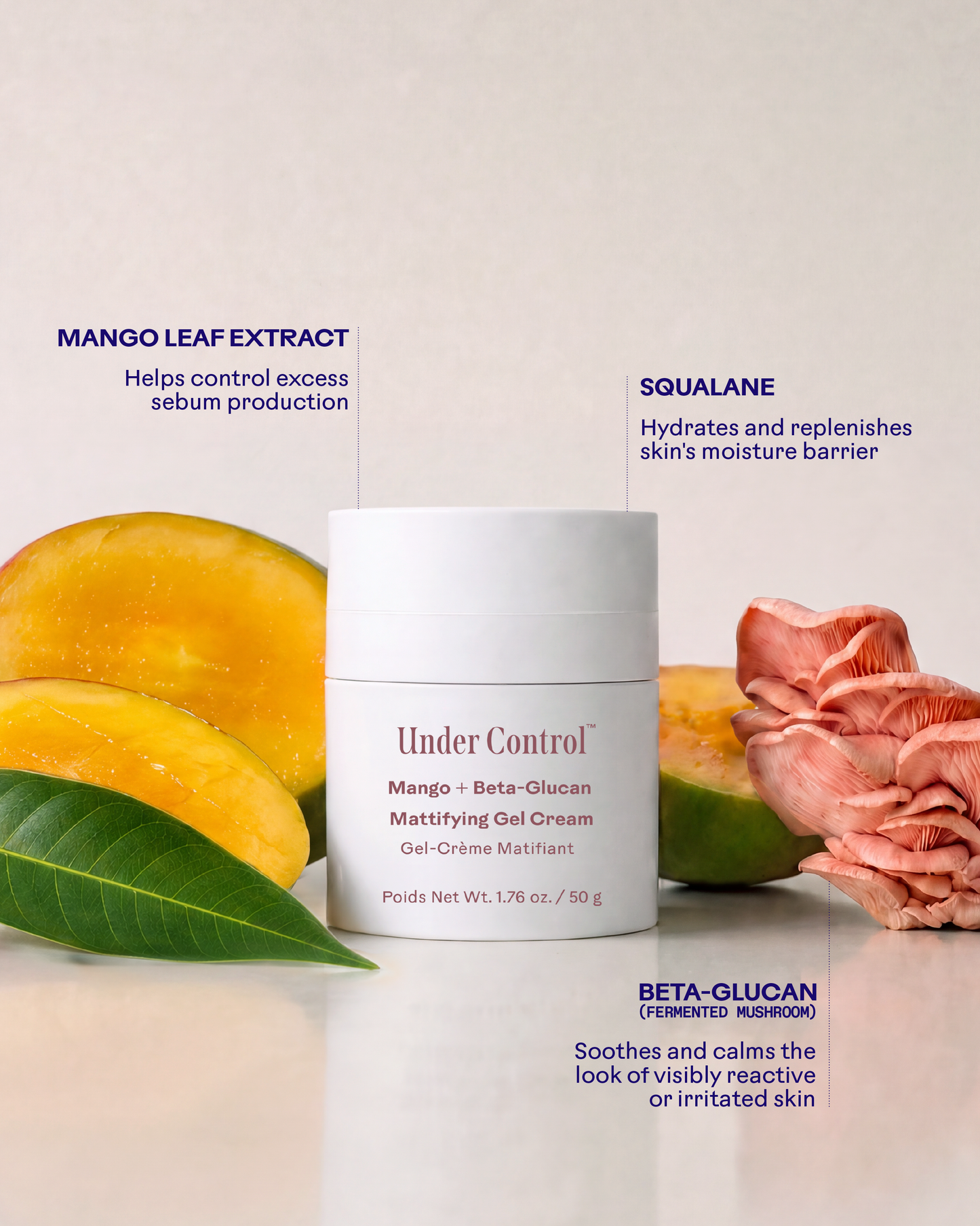Under Control™ Mango + Beta-Glucan Mattifying Gel Cream