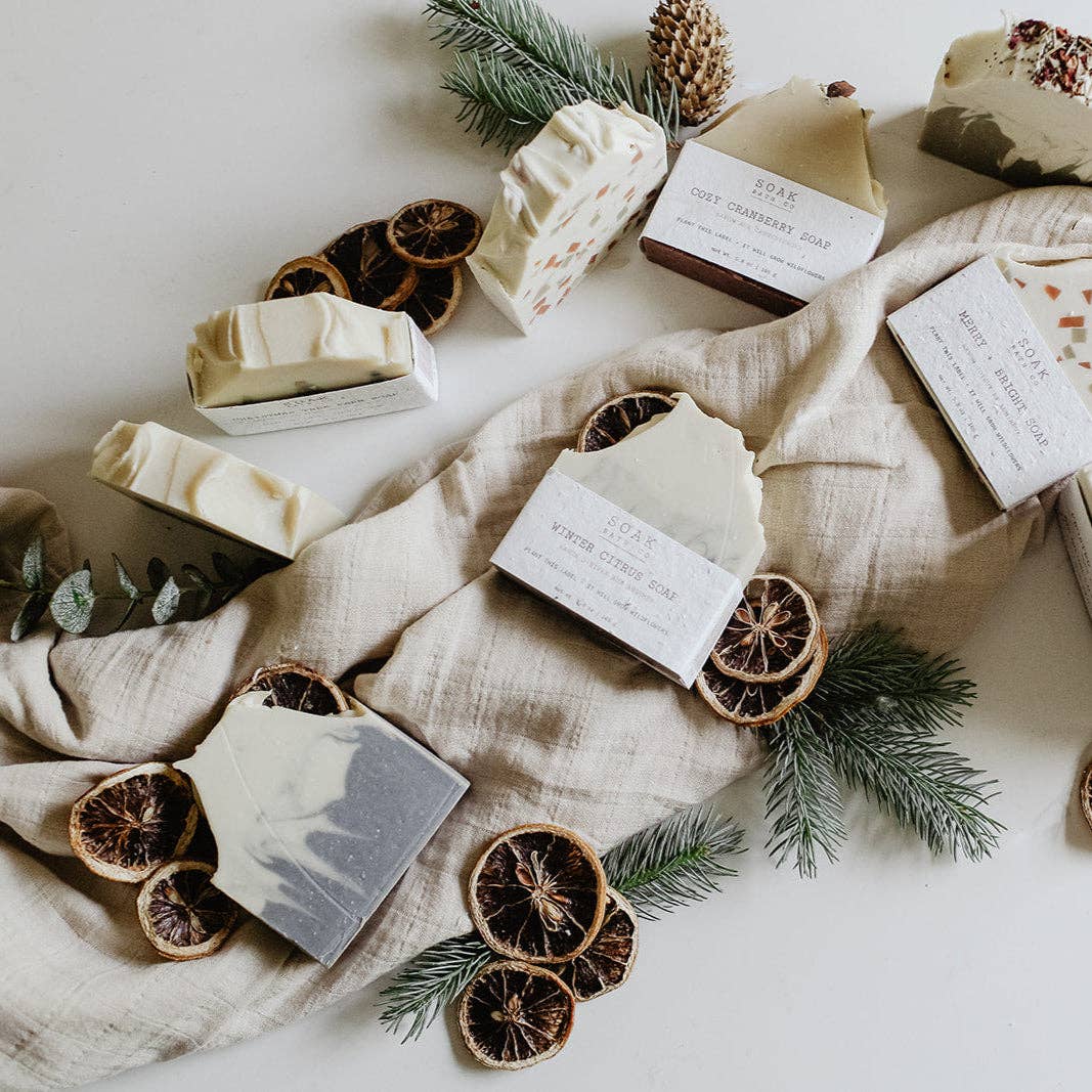 Winter Citrus Soap Bar: Holiday Collection - Canadian Made
