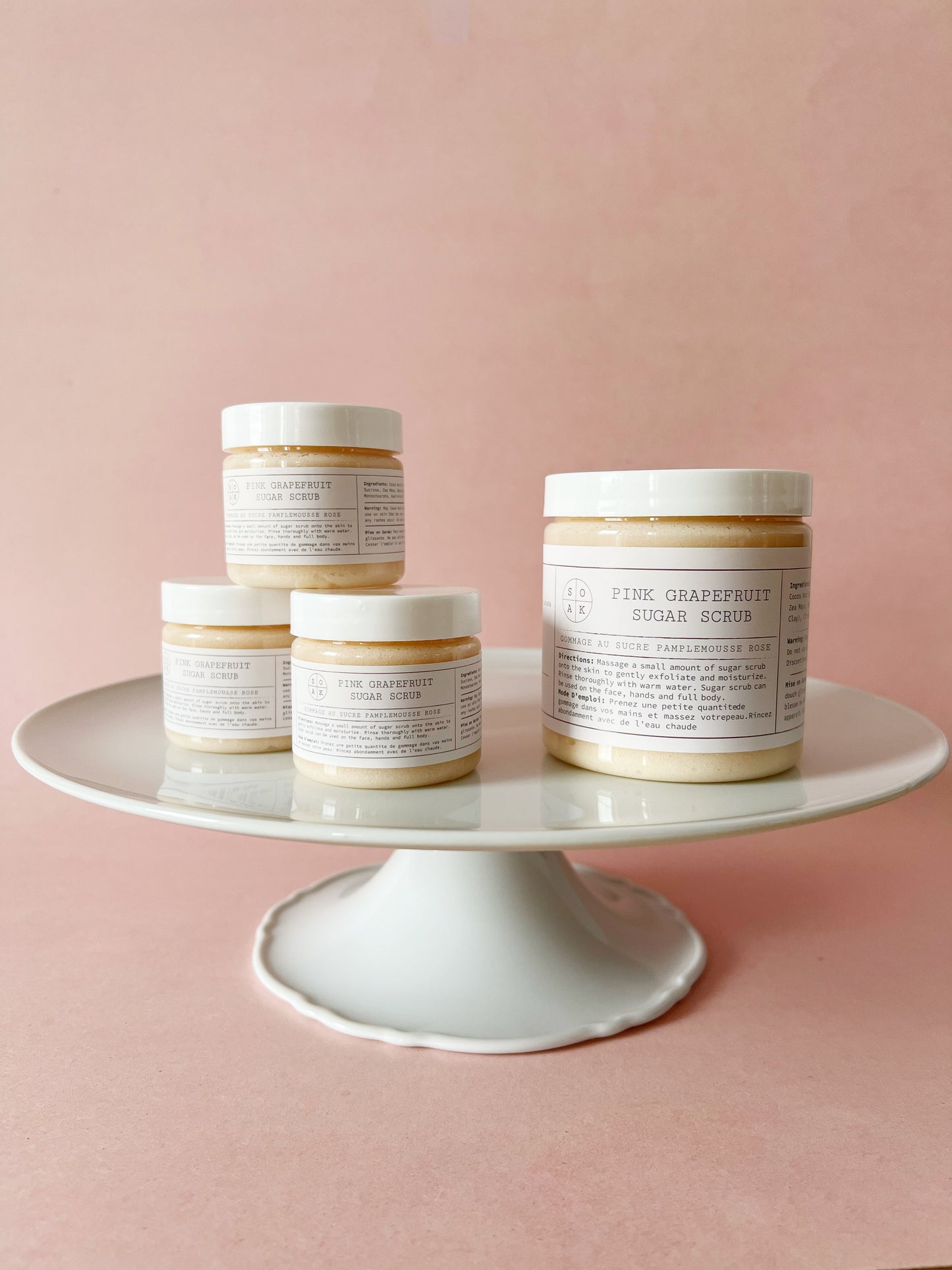 Large Pink Grapefruit Sugar Scrub