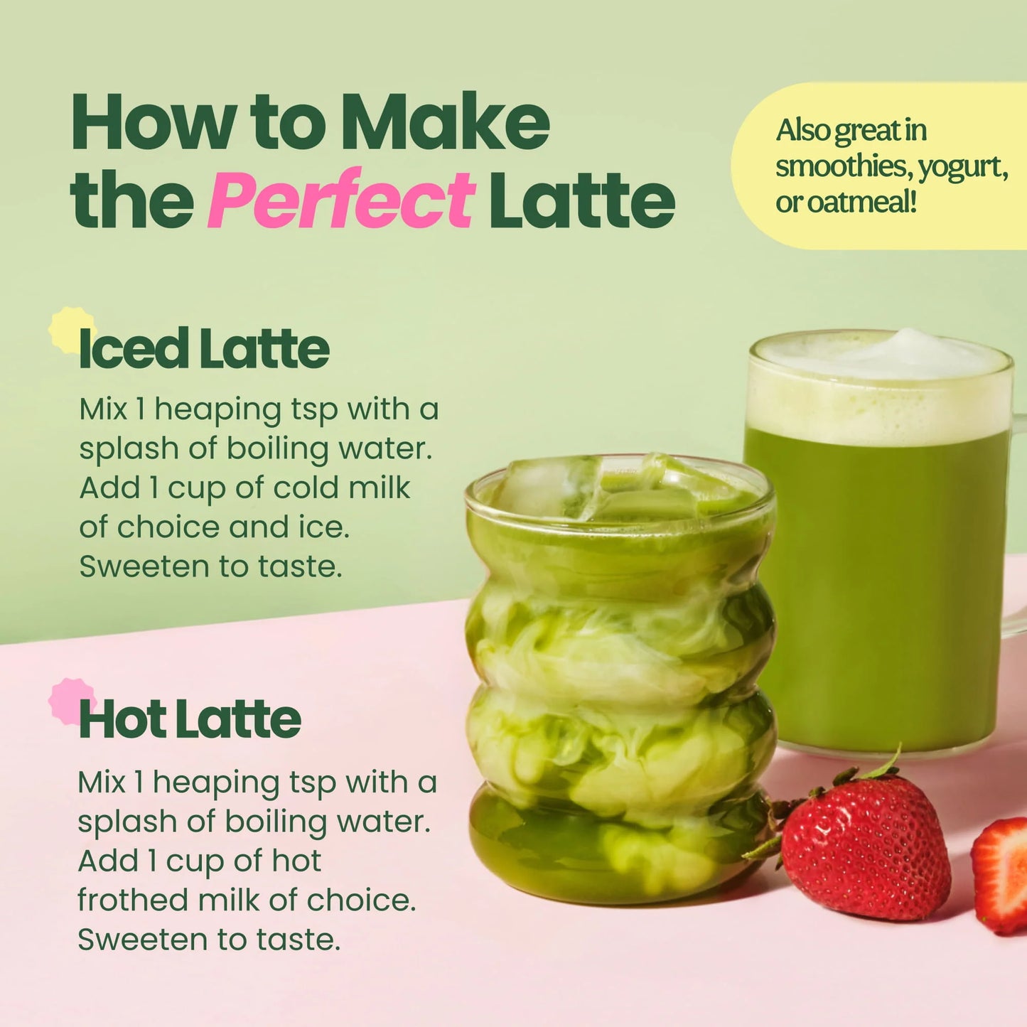 Iced Strawberry Matcha Latte