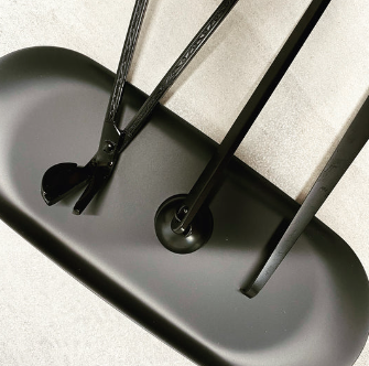 Metal Candle Tray Matte Black