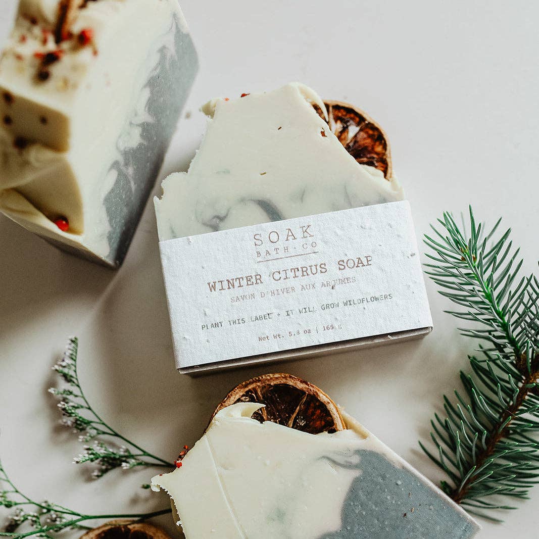 Winter Citrus Soap Bar: Holiday Collection - Canadian Made