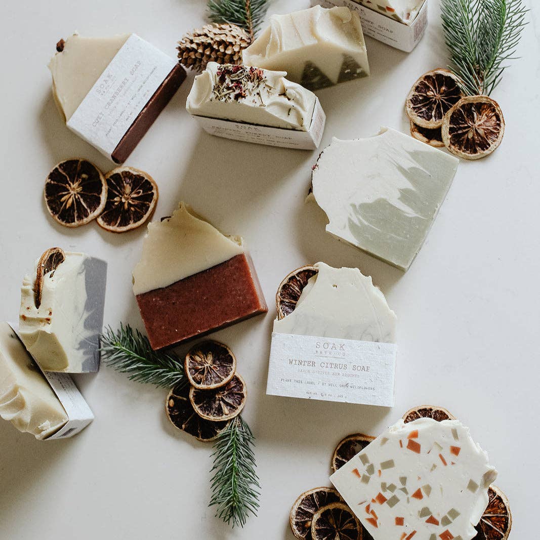 Winter Citrus Soap Bar: Holiday Collection - Canadian Made