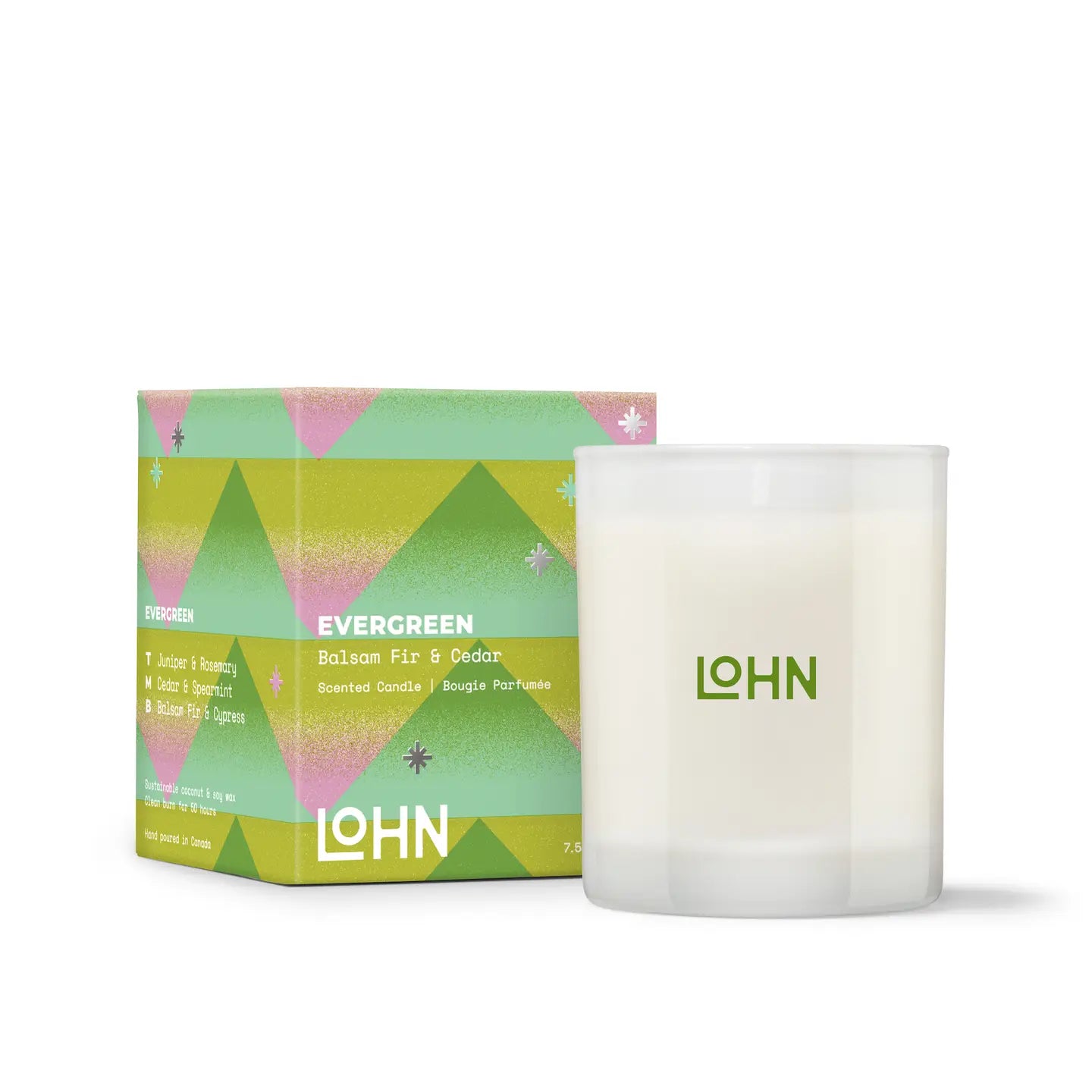 LOHN Holiday Candle- EVERGREEN Balsam Fir & Cedar