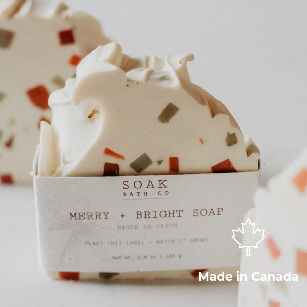 Merry and Bright Soap Bar: Holiday Collection - Canadian Handmade