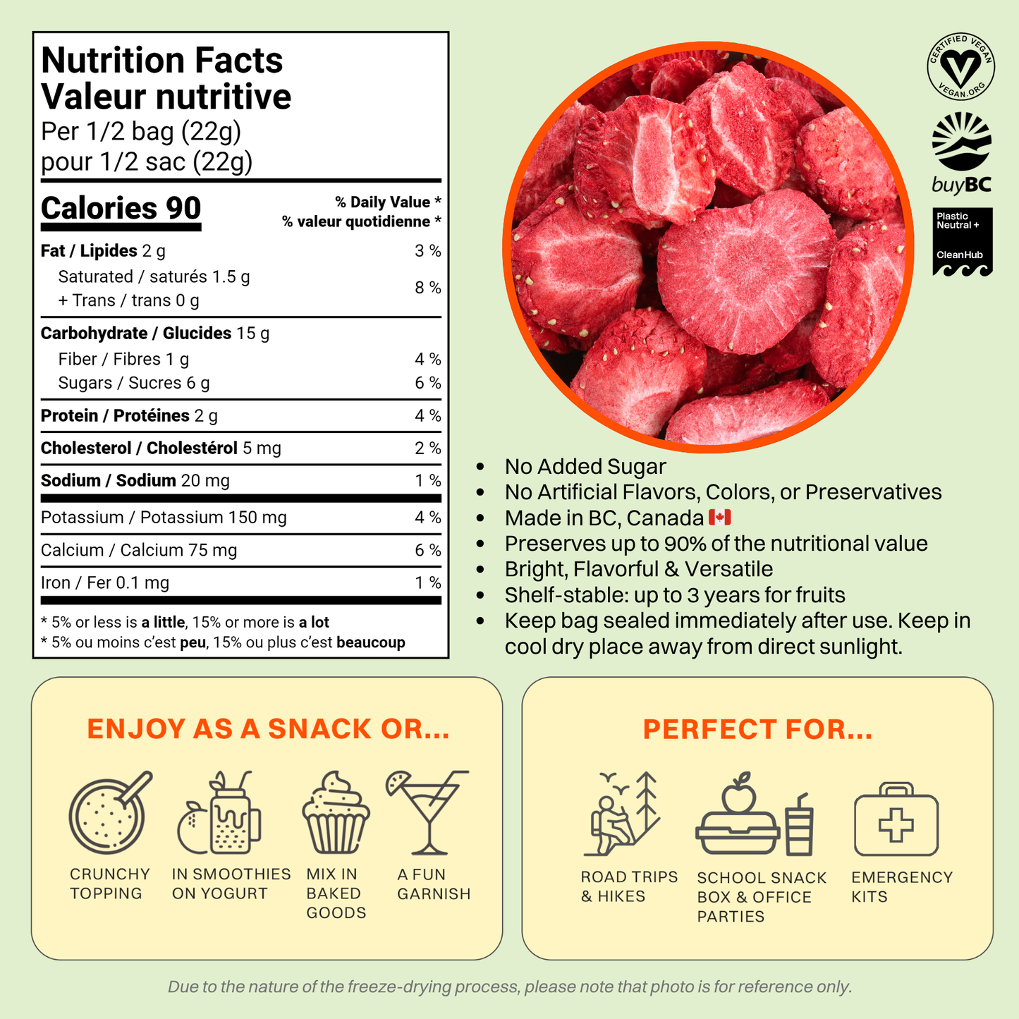 Freeze-Dried Strawberries (Sliced)