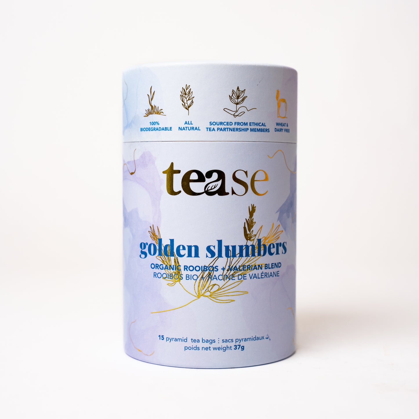 Golden Slumbers, Sleep Tea Blend | Compostable Pyramid Bags