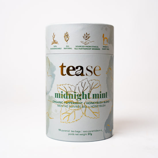 Load image into Gallery viewer, Midnight Mint, Calming Tea Blend | Compostable Pyramid Bags
